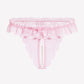 Lace Low Waist Thongs with Pearls Ball