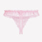 Lace Low Waist Thongs with Pearls Ball