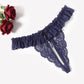 Lace Low Waist Thongs with Pearls Ball