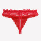 Lace Low Waist Thongs with Pearls Ball