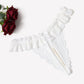 Lace Low Waist Thongs with Pearls Ball