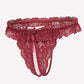 Lace Low Waist Thongs with Pearls Ball