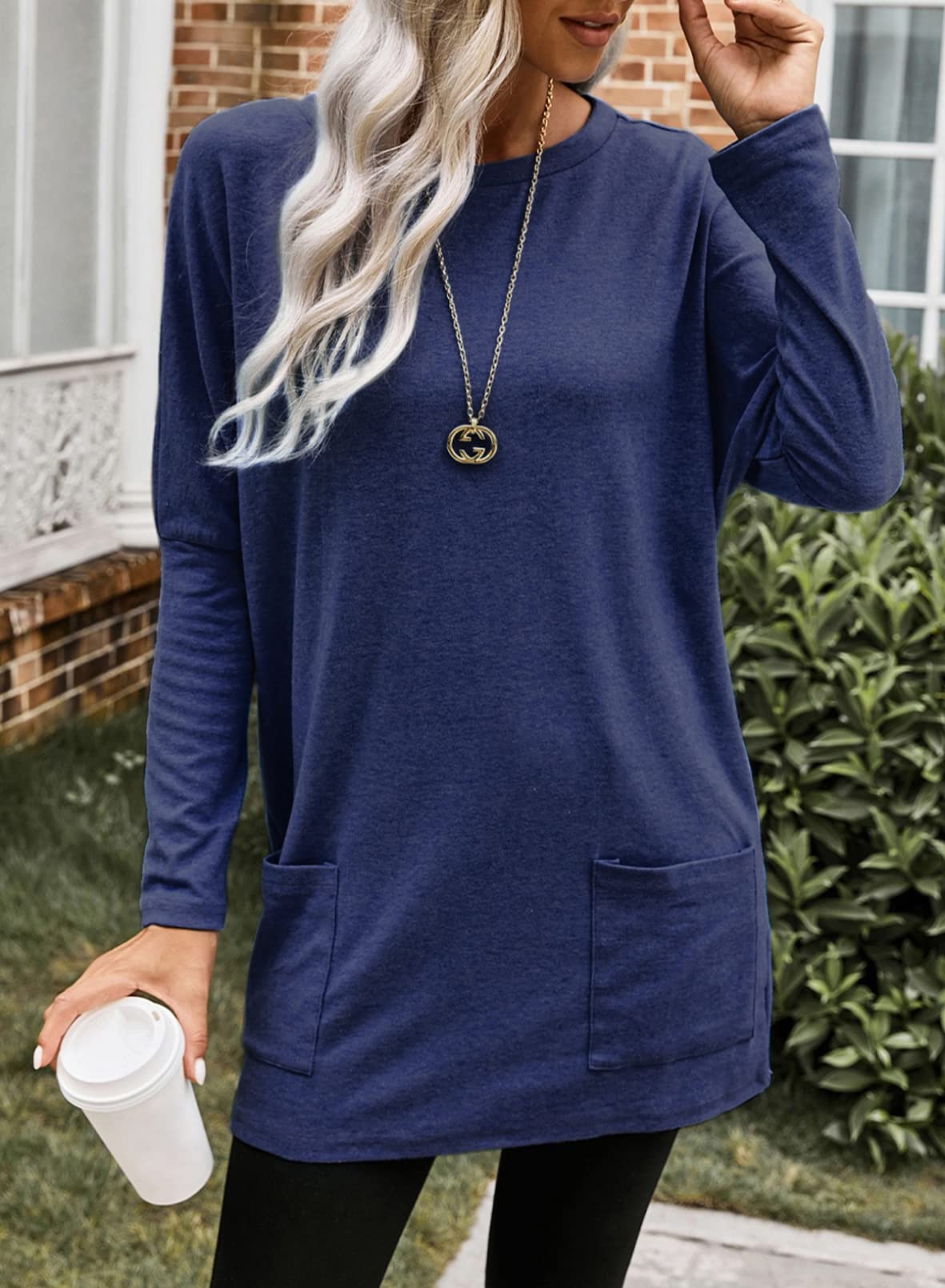 Women's Lightweight Long Sleeve Tunic Top (Buy 3 Free Shipping)