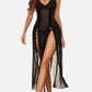 Sexy Mesh V Neck Side Split Nightdress