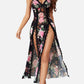 Sexy Mesh V Neck Side Split Nightdress