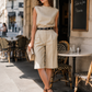 Minimalist Structured Sleeveless Top And Tailored Bermuda Shorts Set