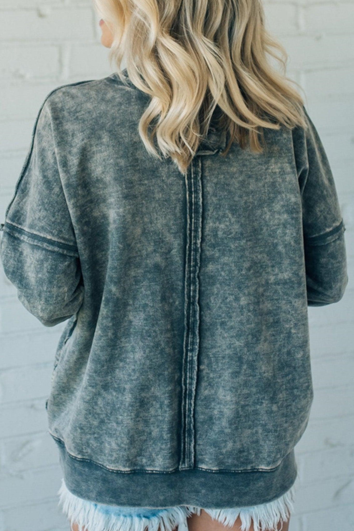 Terry Acid Wash Pullover (Buy 2 Free Shipping)