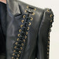 Women's Rope Lacing Leather Jacket