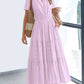 Limited time sale🔥Women's Lightweight Short Sleeve V Neck Elastic Waist Dresses