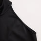Elegant Black and White High Neck Midi Dress