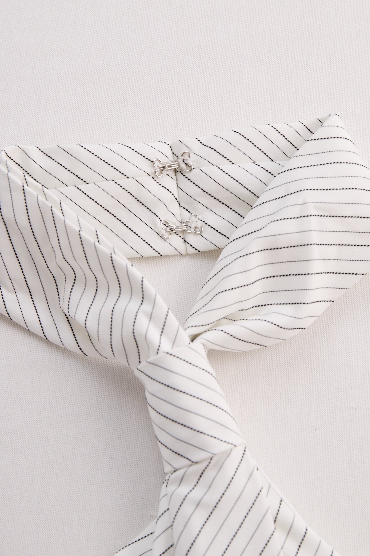 Striped Halter-Neck Knot Front Blouse