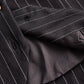 Pinstripe Top With Contrast Collar And Button Front