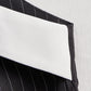 Pinstripe Top With Contrast Collar And Button Front