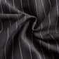 Pinstripe Top With Contrast Collar And Button Front