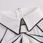 Stylish Sleeveless Halter Neck Blouse With Bold Contrast Trim