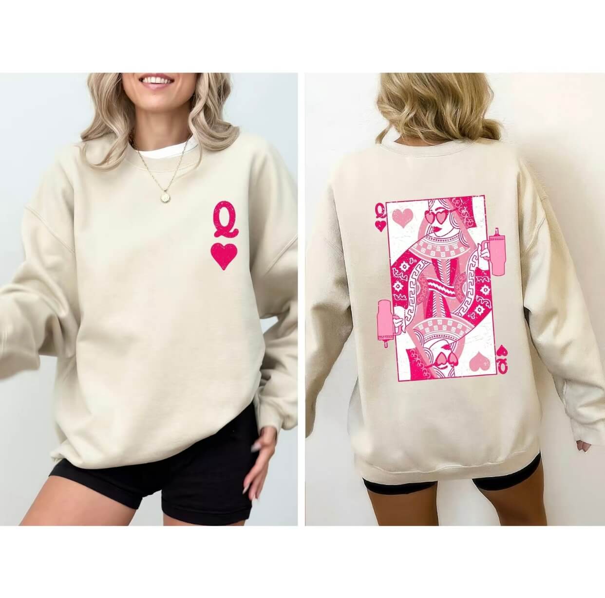 Queen of Hearts Vintage Sweatshirt