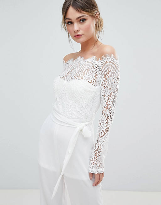 A LITTLE LACE ON TOP JUMPSUIT