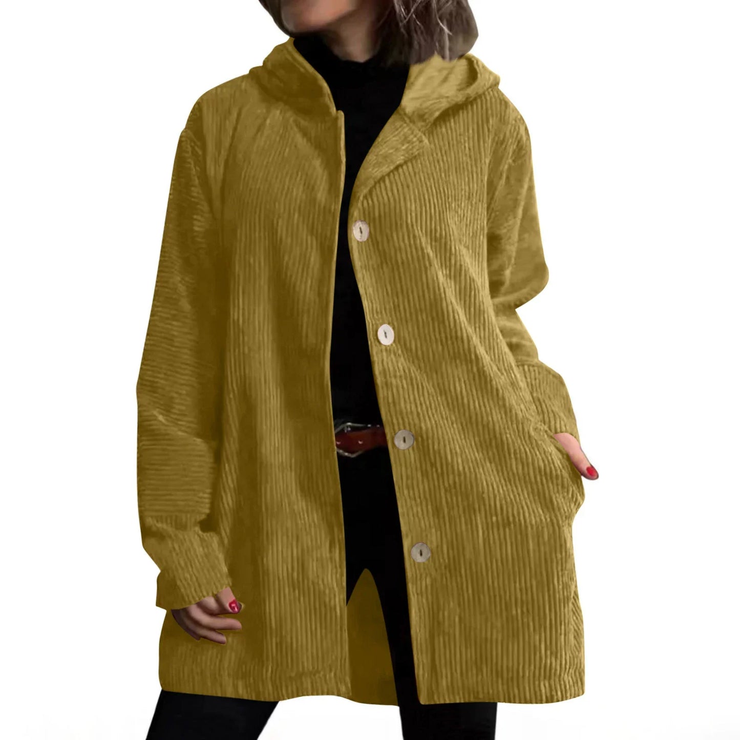 Corduroy Casual Hooded Jacket（Buy 2 Free Shipping）