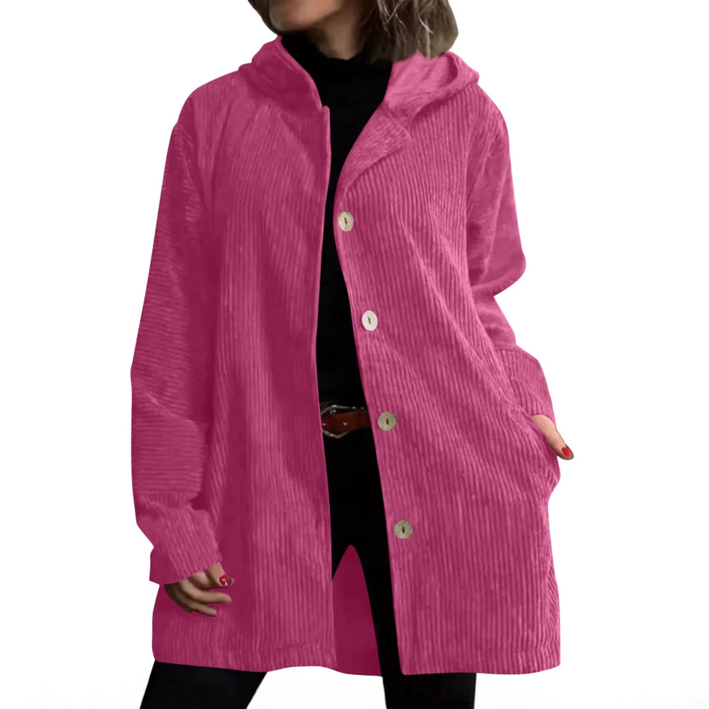 Corduroy Casual Hooded Jacket（Buy 2 Free Shipping）