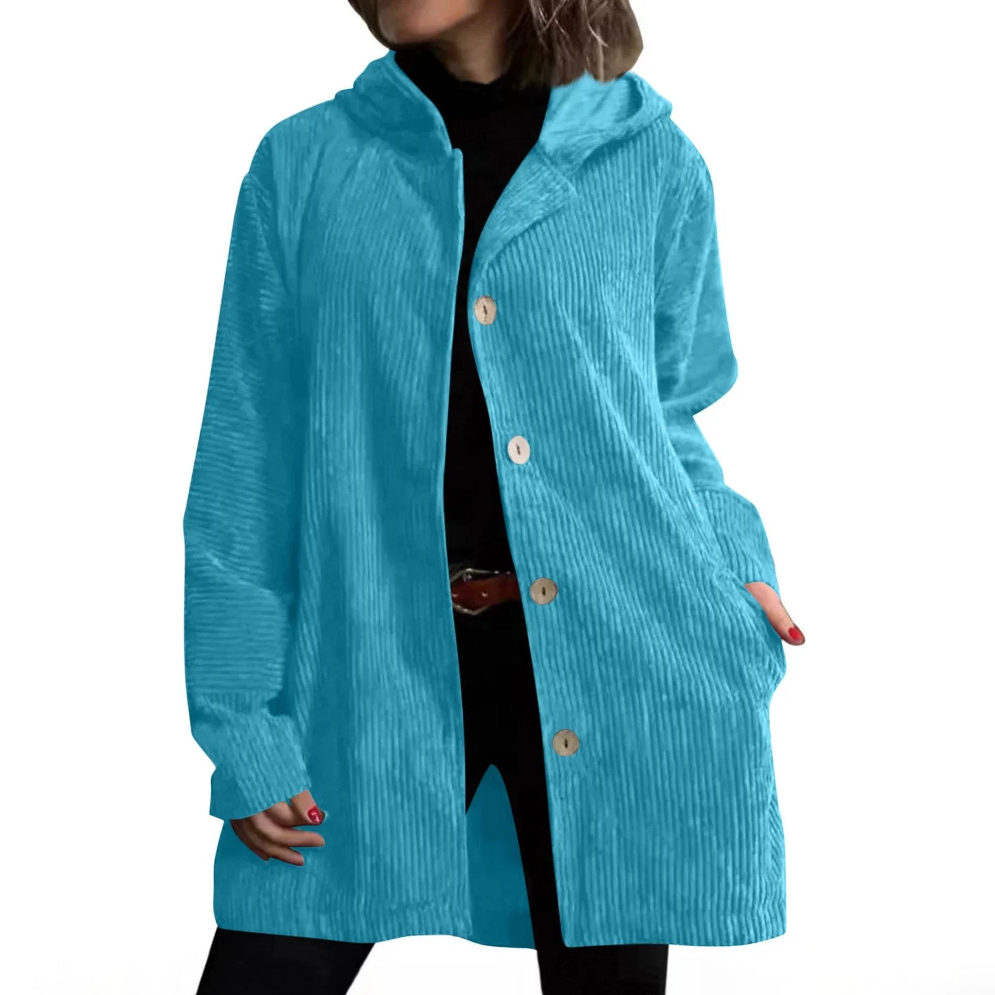 Corduroy Casual Hooded Jacket（Buy 2 Free Shipping）