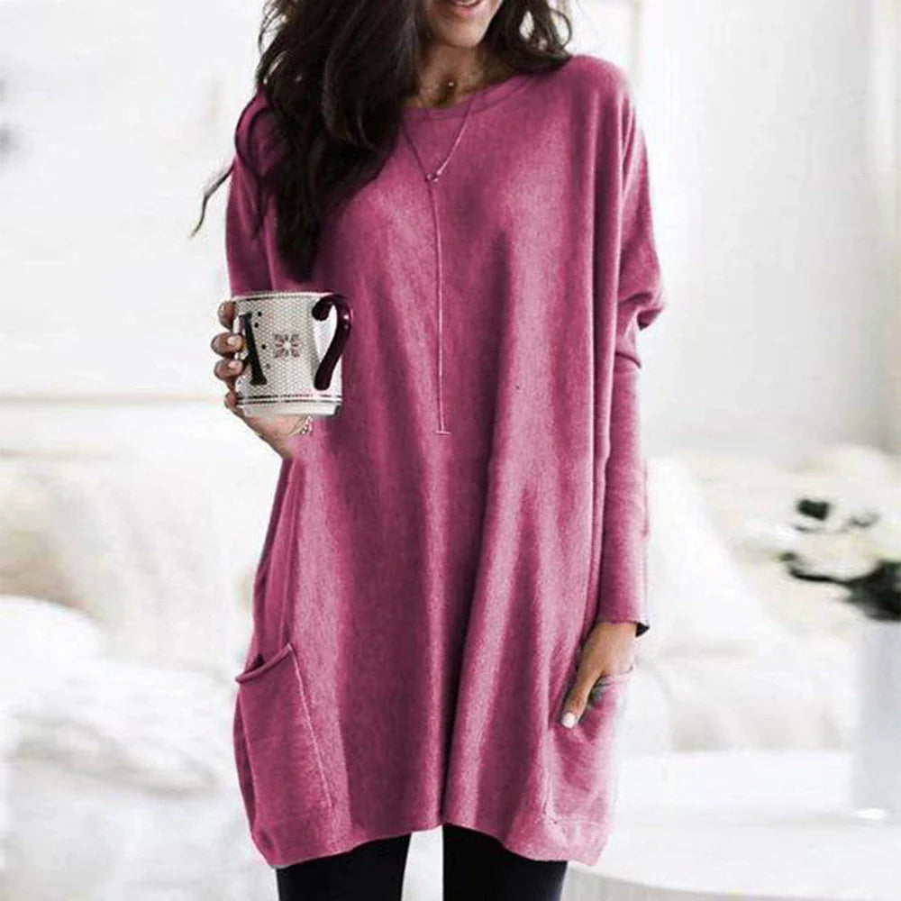 Women's Lightweight Long Sleeve Tunic Top (Buy 3 Free Shipping)