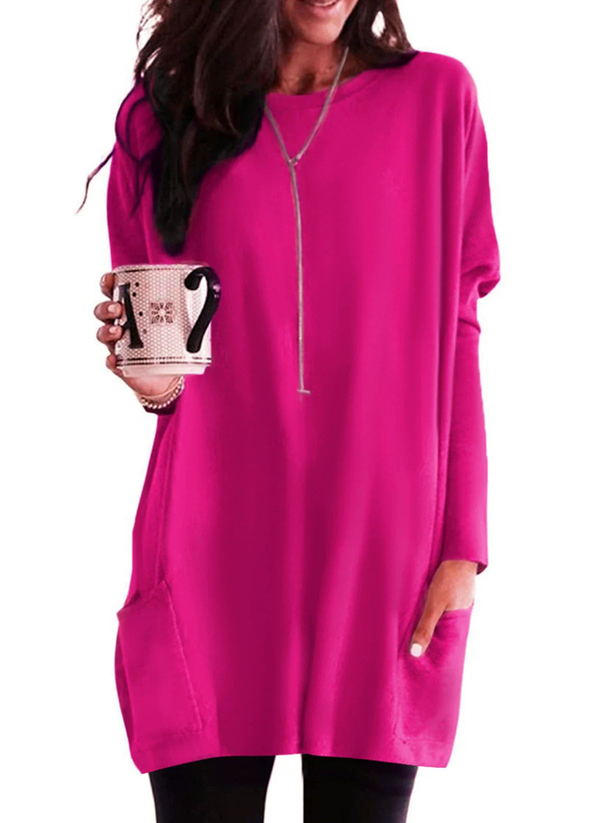Women's Lightweight Long Sleeve Tunic Top (Buy 3 Free Shipping)
