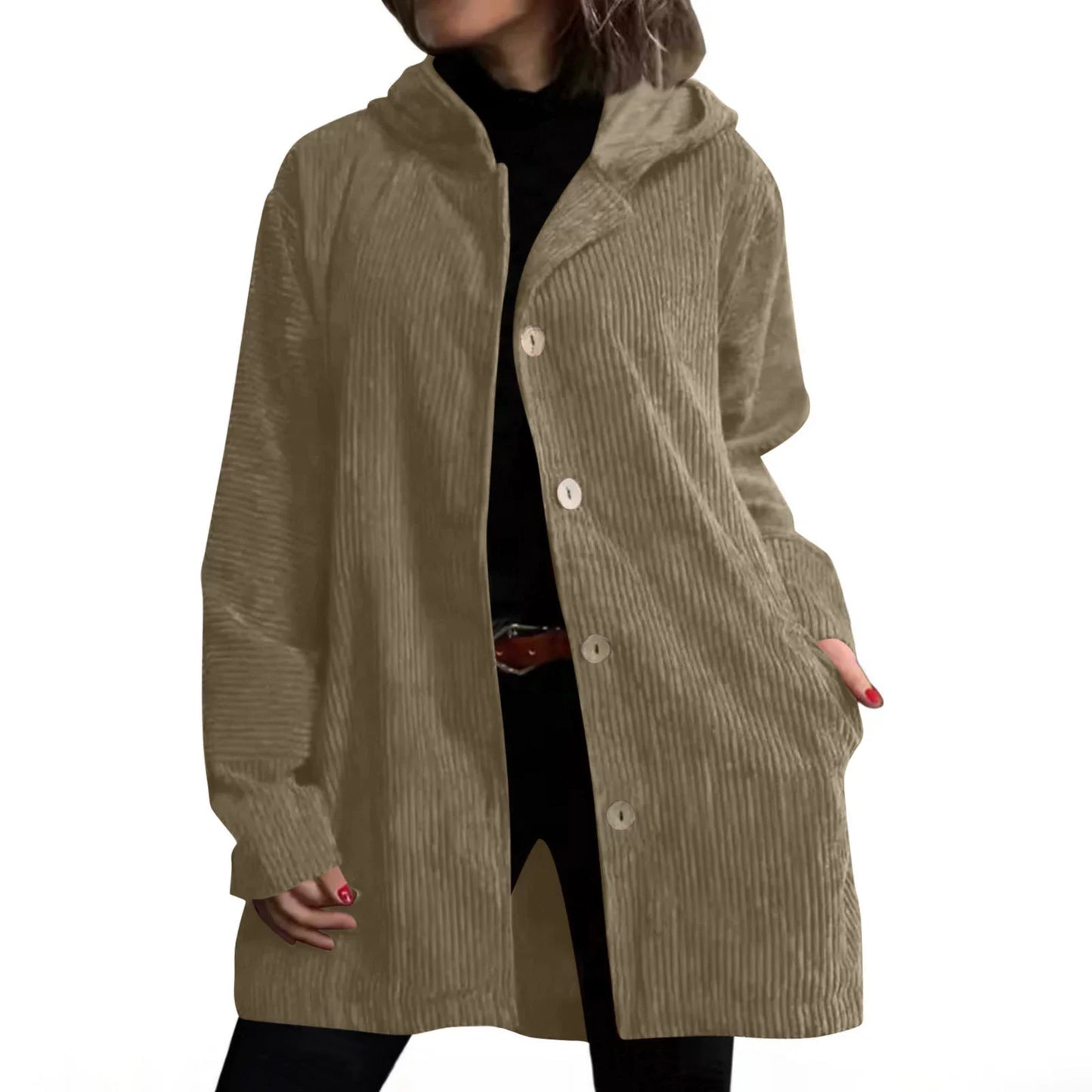 Corduroy Casual Hooded Jacket（Buy 2 Free Shipping）
