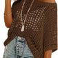 Short Sleeve Casual Crochet Knit Tops（Buy 2 Free Shipping）