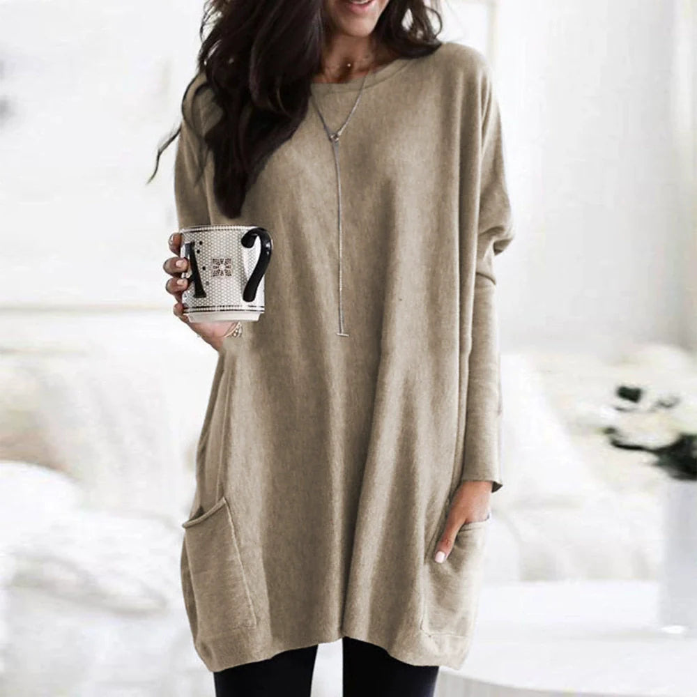 Women's Lightweight Long Sleeve Tunic Top (Buy 3 Free Shipping)