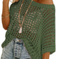 Short Sleeve Casual Crochet Knit Tops（Buy 2 Free Shipping）