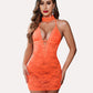 Lace Chemise Halter Dress