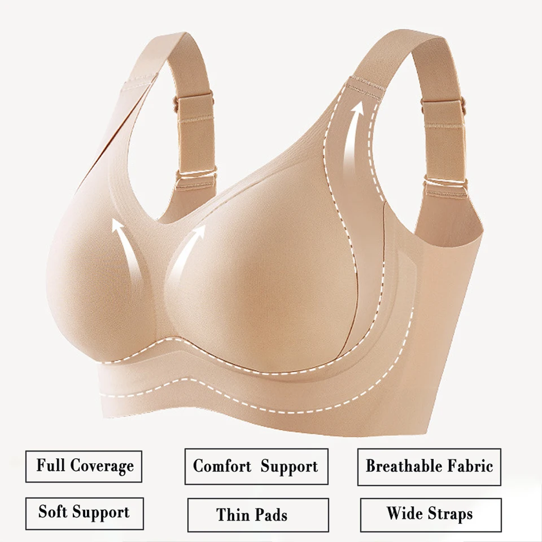 Lismali Big Size Daily Seamless Ultra Comfort Wireless Lace Bra