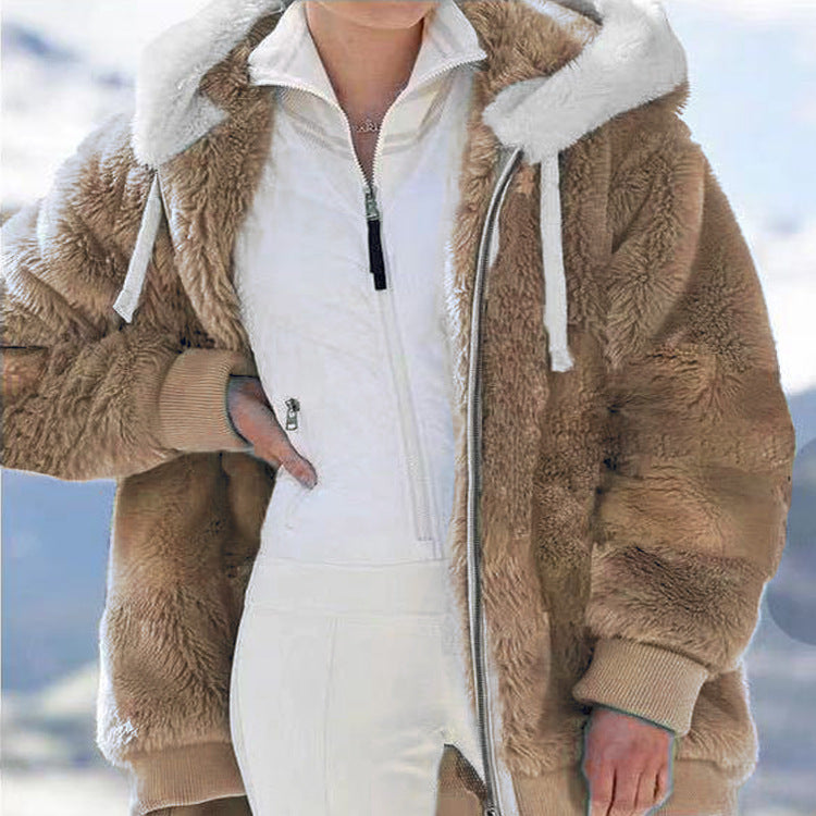 Women's Plus Size Hoodie Coat Long Sleeve