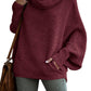 2024 Fall sale!!Women's Cowl Neck Batwing Sleeve Pullover Sweater with Pockets(50% OFF)