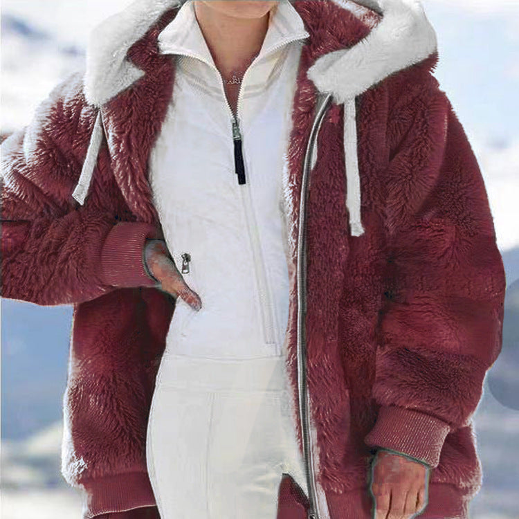Women's Plus Size Hoodie Coat Long Sleeve