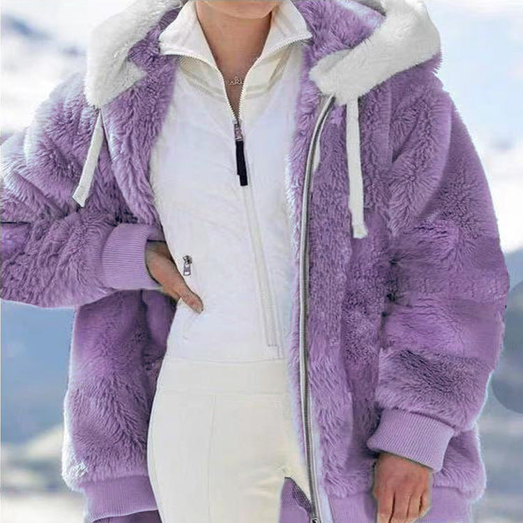 Women's Plus Size Hoodie Coat Long Sleeve