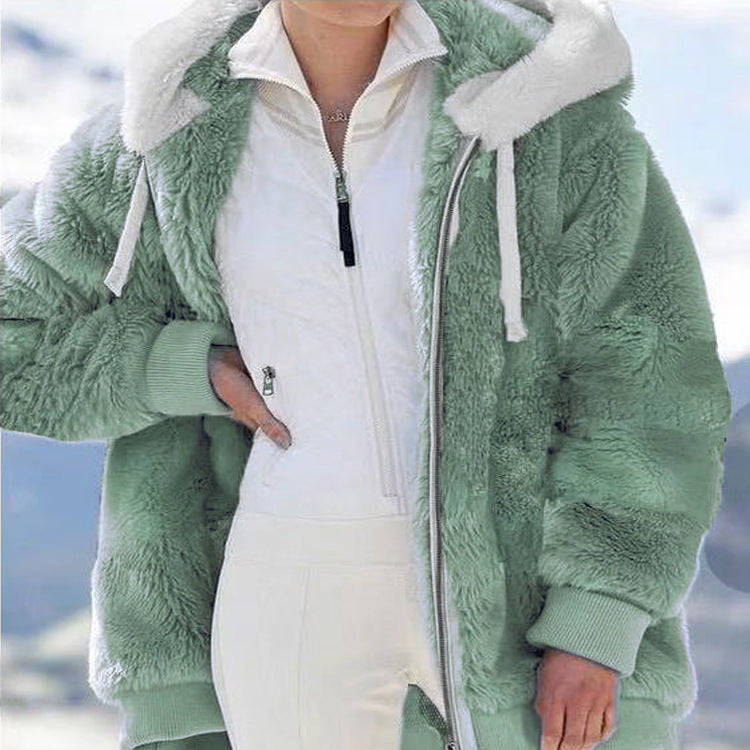 Women's Plus Size Hoodie Coat Long Sleeve