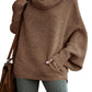 2024 Fall sale!!Women's Cowl Neck Batwing Sleeve Pullover Sweater with Pockets(50% OFF)