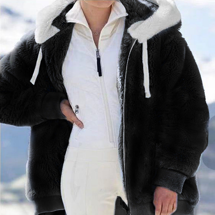 Women's Plus Size Hoodie Coat Long Sleeve