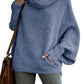 2024 Fall sale!!Women's Cowl Neck Batwing Sleeve Pullover Sweater with Pockets(50% OFF)