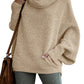 2024 Fall sale!!Women's Cowl Neck Batwing Sleeve Pullover Sweater with Pockets(50% OFF)