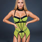 Fishnet Mesh Corset Bustier Lingerie
