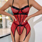 Fishnet Mesh Corset Bustier Lingerie