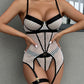 Fishnet Mesh Corset Bustier Lingerie