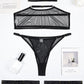 4 Piece Sheer Mesh Bra and Thong Set