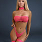 4 Piece Sheer Mesh Bra and Thong Set