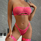 4 Piece Sheer Mesh Bra and Thong Set