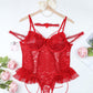 Plus Size Sheer Lace Bodysuits