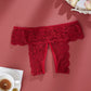 Plus Size Open Crotch Lace Panties