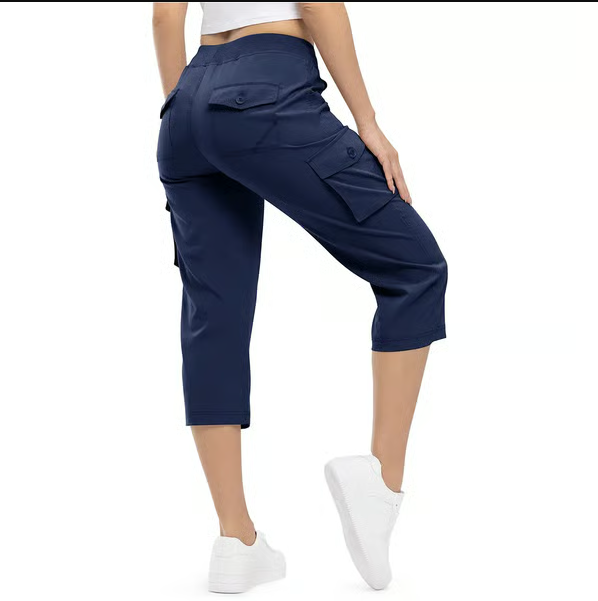 Women's Lightweight Hiking Capris: Quick-Dry, 6 Pockets, Loose Fit